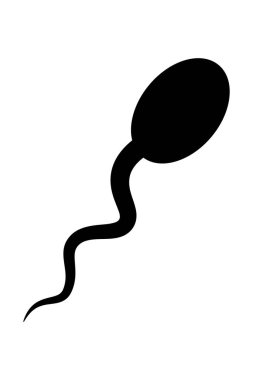 Beyaz arkaplanda izole edilmiş sperm ikonu