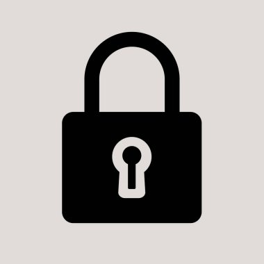 Arka planda basit bir koruma simgesi kilitle