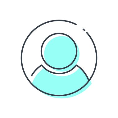 Profil Simgesi, Modern çevrimiçi profil çizgisi simgesi.