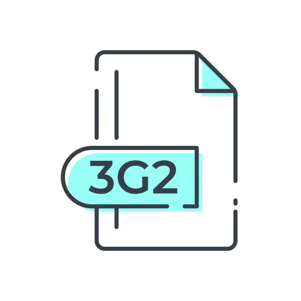 3G2 Dosya Biçimi Simgesi. 3G2 uzantısı dolu simge.