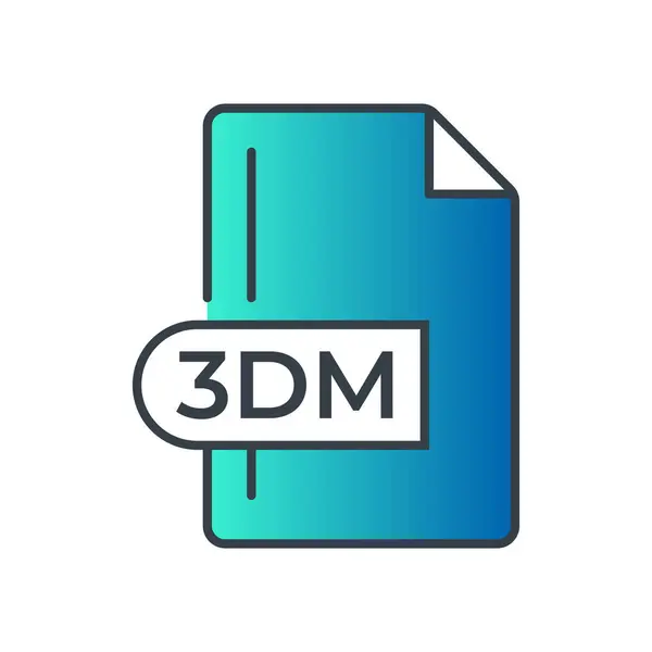 3DM Dosya Biçimi Simgesi. 3DM uzantı gradyan simgesi.