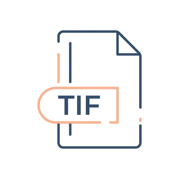TIF Dosya Biçimi Simgesi. TIF uzantı çizgisi simgesi.