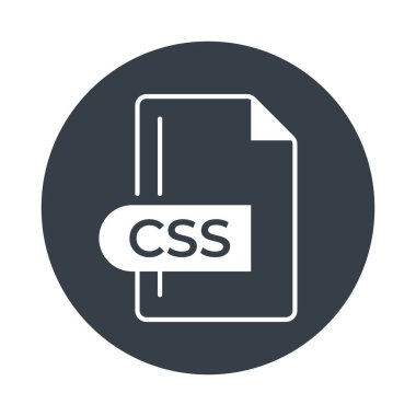 CSS Dosya Biçimi Simgesi. CSS uzantısı dolu simge.