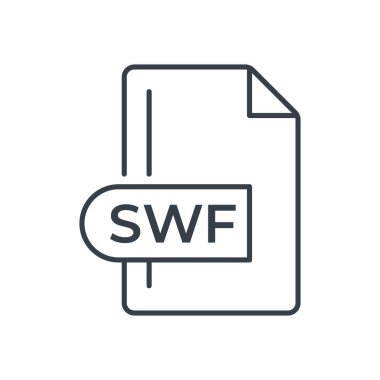 SWF Dosya Biçimi Simgesi. SWF uzantı satırı simgesi.
