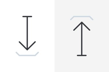 Ok Tuşu simgesi ayarlama vektörü. Ok Anahtar simgesi vektörü beyaz arkaplanda izole edildi