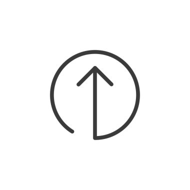 Anahtar simge vektörü yukarı. Yukarı Ok simgesi vektörü beyaz arkaplanda izole edildi