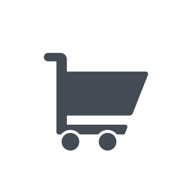 Alışveriş arabası doldurma simgesi beyaz arkaplanda izole edildi. Alışveriş arabası simgesi pictogram vektörü