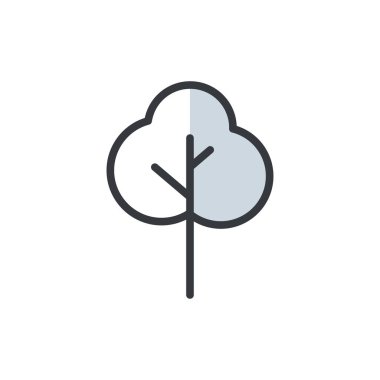 Güzel Ağaç simgesi vektör illüstrasyonu