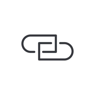 Bağlantı simgesi vektörü. Hiperlink zinciri web sitesi simgesi vektörü beyaz arkaplanda izole edildi