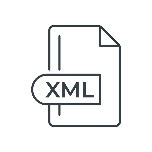 XML Dosya Biçimi Simgesi. XML uzantı satırı simgesi.