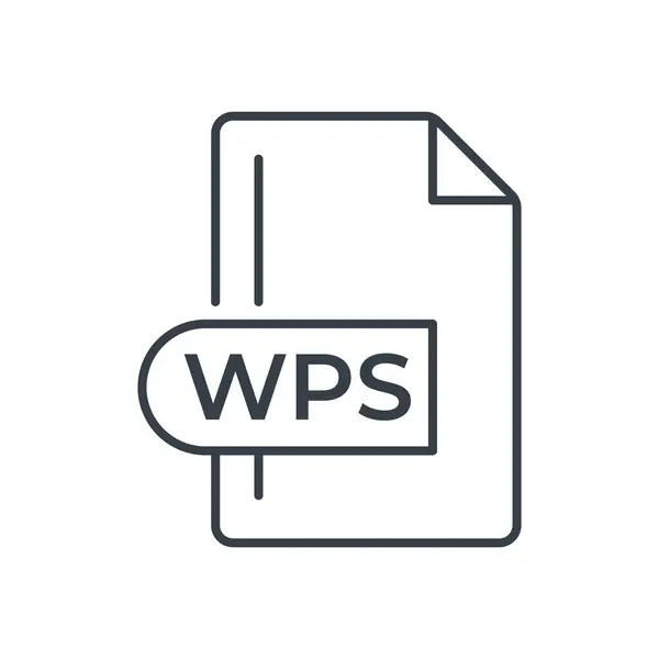 stock vector WPS File Format Icon. WPS extension line icon.