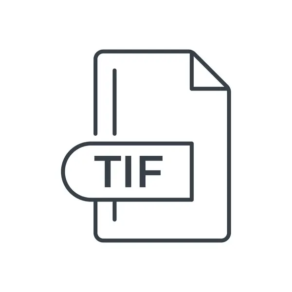 TIF Dosya Biçimi Simgesi. TIF uzantı çizgisi simgesi.
