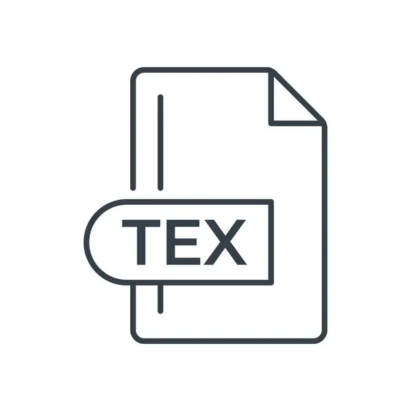 TEX Dosya Biçimi Simgesi. TEX uzantı çizgisi simgesi.