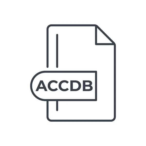 ACCDB Dosya Biçimi Simgesi. ACCDB uzantı çizgisi simgesi.