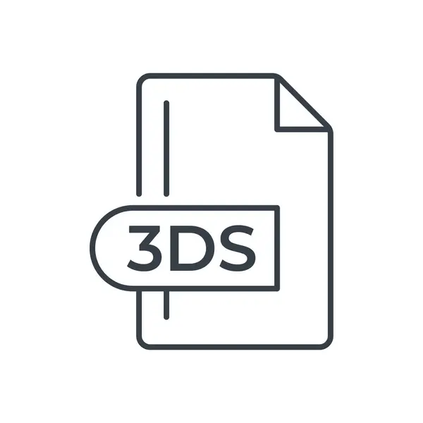 3DS Dosya Biçimi Simgesi. 3DS uzantı çizgisi simgesi.