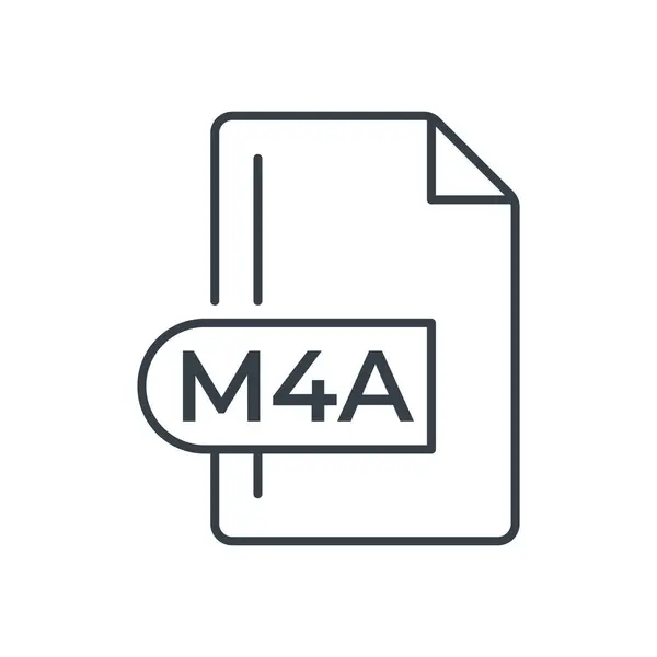 M4A Dosya Biçimi Simgesi. M4A uzantı çizgisi simgesi.