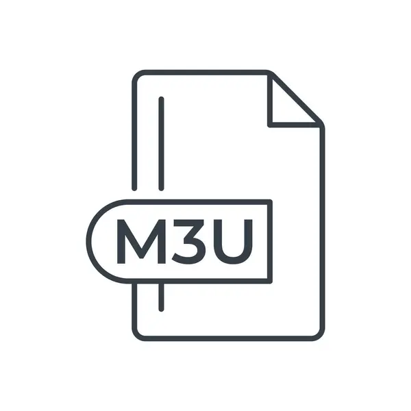 M3U Dosya Biçimi Simgesi. M3U uzantı satırı simgesi.