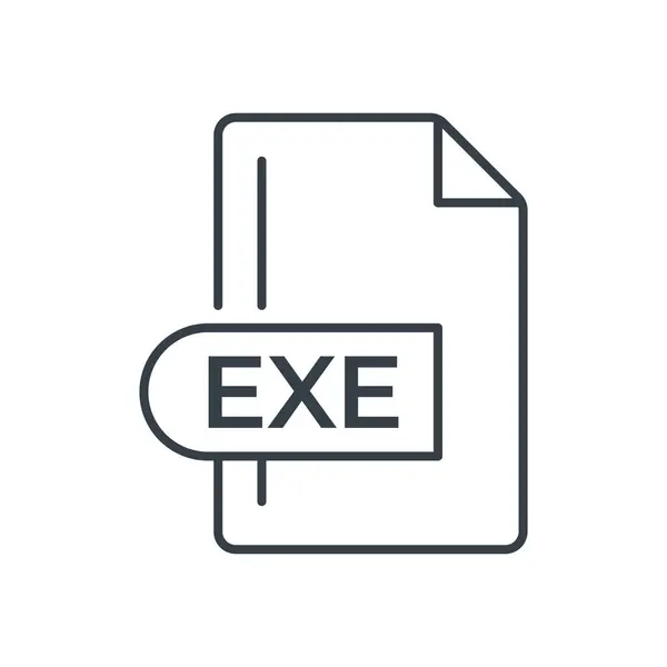 EXE Dosya Biçimi Simgesi. EXE uzantı satırı simgesi.