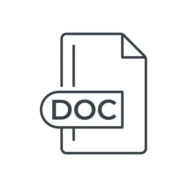 DOC Dosya Biçimi Simgesi. DOC uzantı satırı simgesi.
