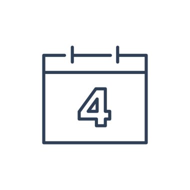 4 Takvim Simgesi, Randevu Satırı simgesi için 4 Tarih Simgesi