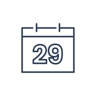 29 Takvim Simgesi, Randevu Satırı simgesi için 29 Tarih Simgesi