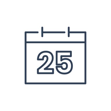 25 Takvim Simgesi, Randevu Satırı simgesi için 25 Tarih Simgesi