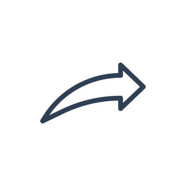 Simge vektörü Ok İmza simgesini beyaz arkaplanda paylaş