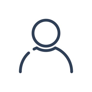 Profil Simgesi vektörü, Kullanıcı işaret çizgisi simgesi düz biçim çizimi