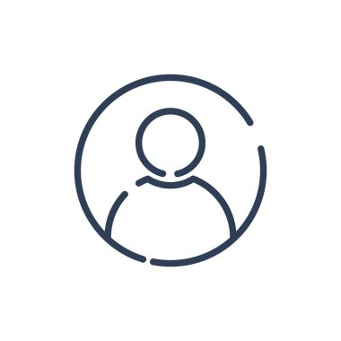 Kullanıcı Simgesi Vektörü. Profil çizgisi Simgesi beyaz arkaplanda izole edildi