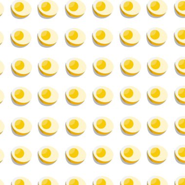 motif of lots of boiled eggs on a white background clipart