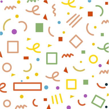 Tam renkli iki boyutlu çizgilerin soyut resimleri