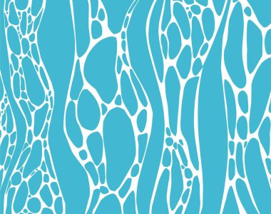 Mavi üzerine beyaz deniz dalgası köpüğünün soyut arkaplanı