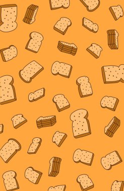 Kahverengi arka planda Uçan Beyaz Ekmek