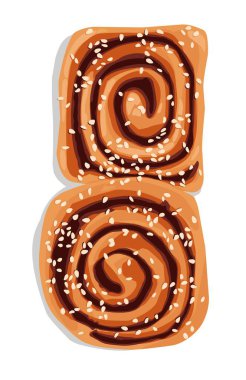 Nefis tarçınlı kek ve susam tohumu.