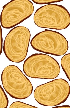 Dilimlenmiş kruvasan dokusunu kapat. Lezzetli Çörek dokusu