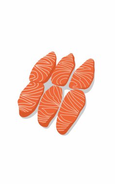 Sağlıklı besinler Taze portakal somon eti dokusu