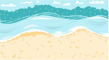 Mavi kumsal arka planı ve deniz suyu