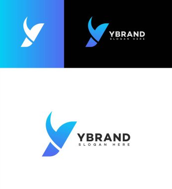 Y Harfi Logo Simgesi Kimlik İmzalama Sembol Şablonu 