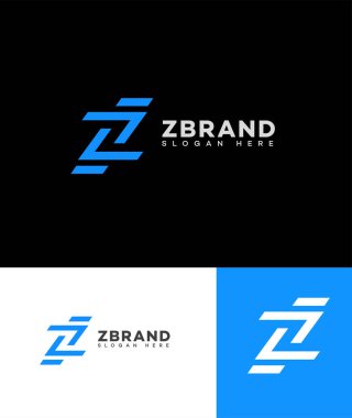 Z Harfi Logo Simgesi Kimlik İmzalama Sembol Şablonu  