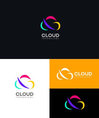 Bulut teknolojisi logosu Sembol Şablonu İmzala