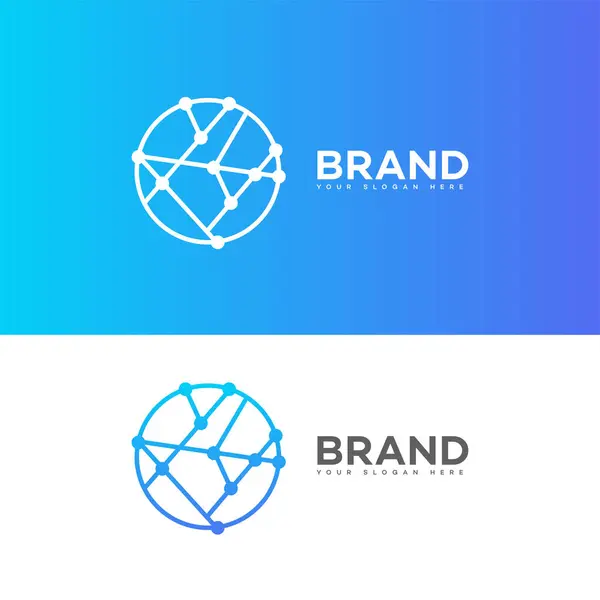 Icono Logotipo Tecnología Global — Archivo Imágenes Vectoriales