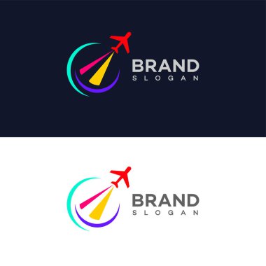 Hava yolculuğu logosu Sembol Şablonu İmzala 