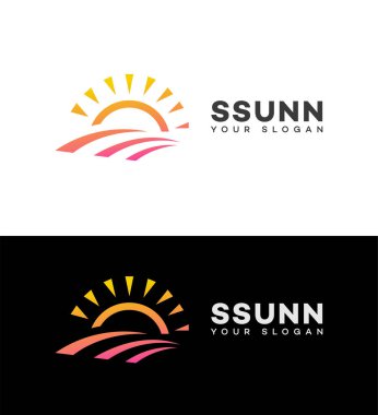 Güneş logosu simgesi şablonu
