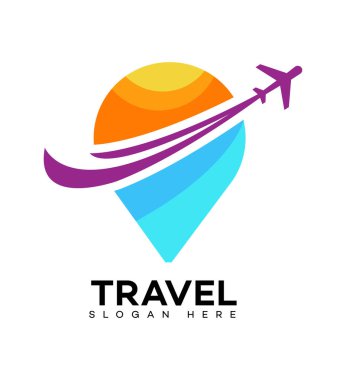 seyahat ve tur logo şablonu