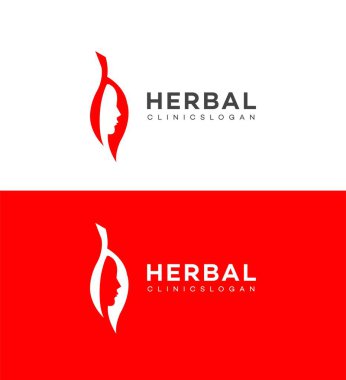 bitkisel klinik logo şablonu