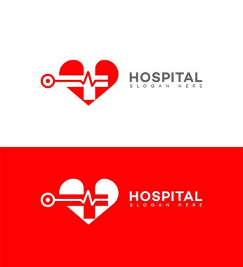 Hastane simgesi logo şablonu