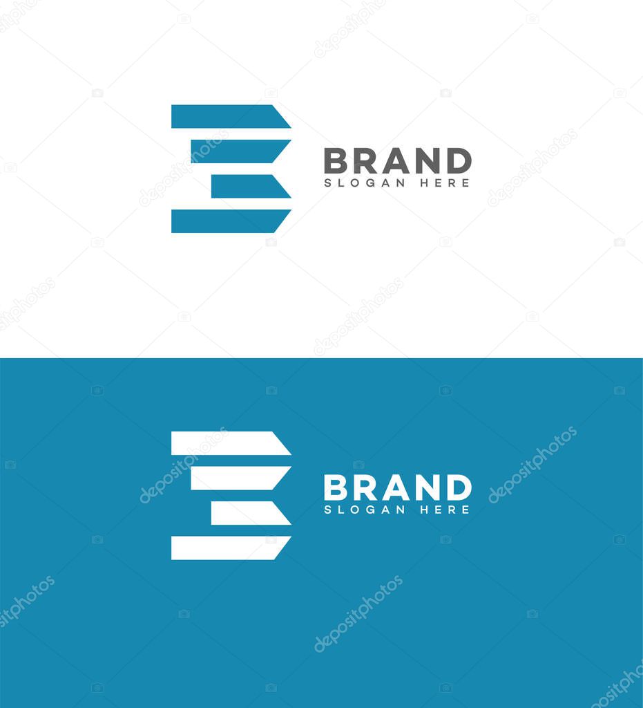B Letter Logo Icon Template