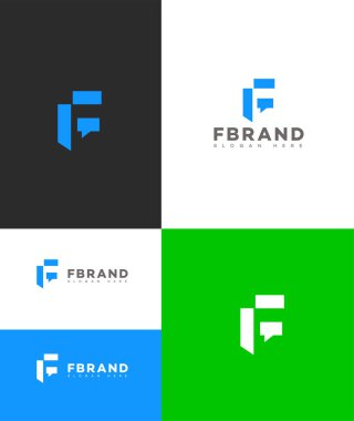 F Harfi Logo Simgesi Kimliği, F Harfi İmza Sembol Şablonu 