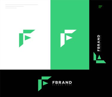 F Harfi Logo Simgesi Kimliği, F Harfi İmza Sembol Şablonu 