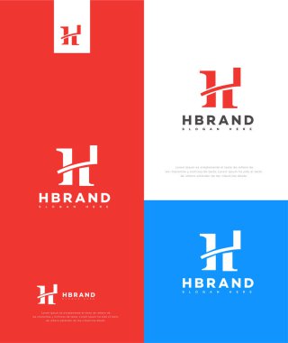 H Harfi Logosu Simgesi Kimlik İşareti, H Harfi Sembol Şablonu 